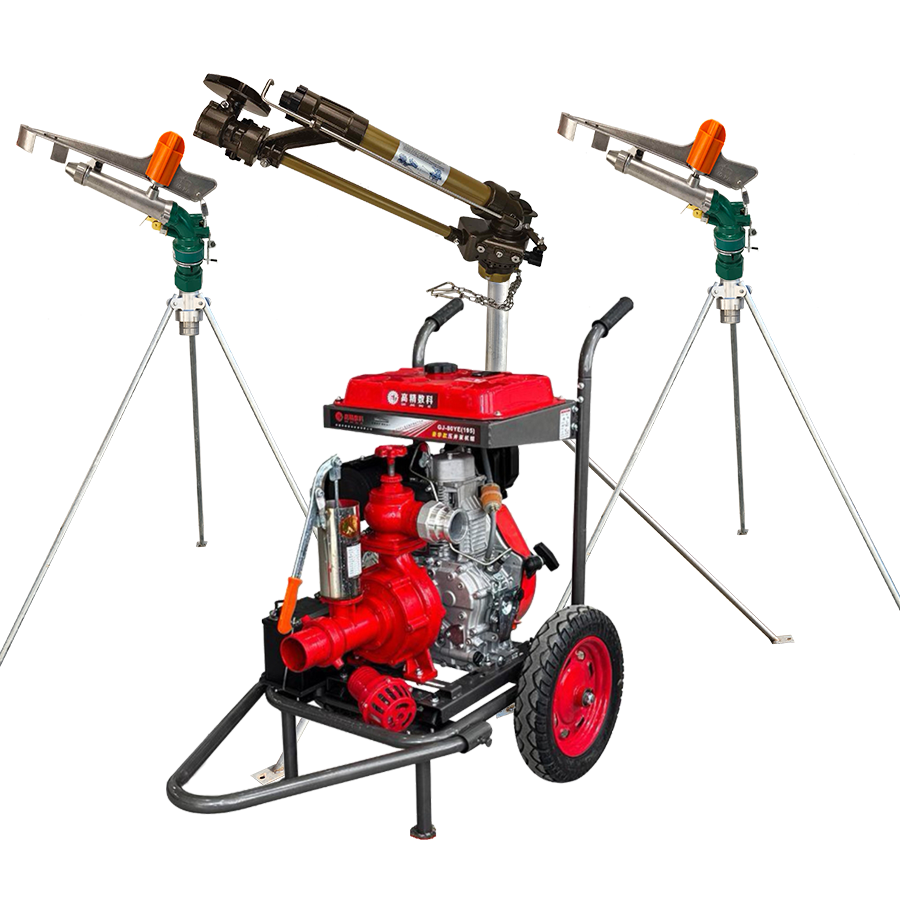 莱芜一体式灌溉机组 全套喷枪水带配齐 抗旱浇地神器